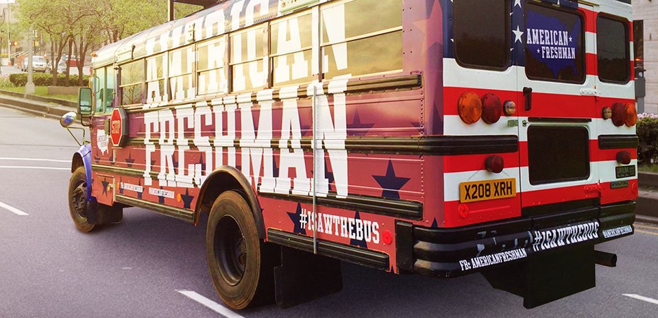 American Freshman Party Bus